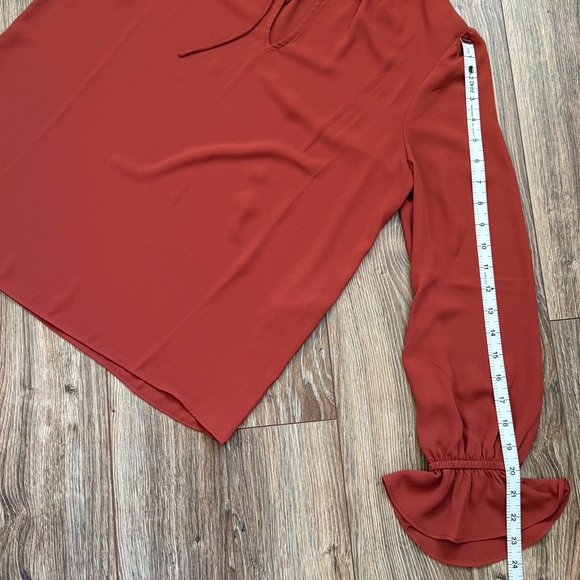 J. Crew Rust Ruffled Blouse - Picture 8 of 13